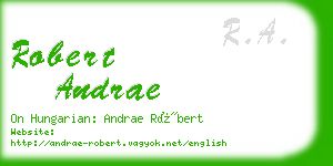 robert andrae business card